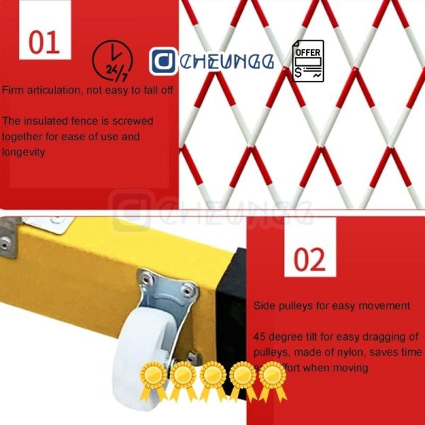 Wholesale Price-Retractable Traffic Barricade, Construction Retractable Guardrail, Expandable Metal Barricade