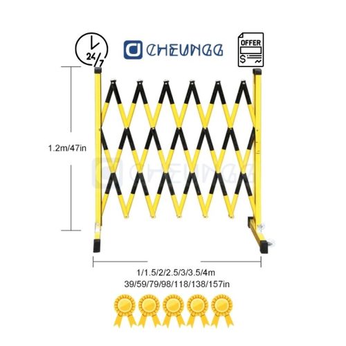 Wholesale Price-Retractable Traffic Barricade, Construction Retractable Guardrail, Expandable Metal Barricade
