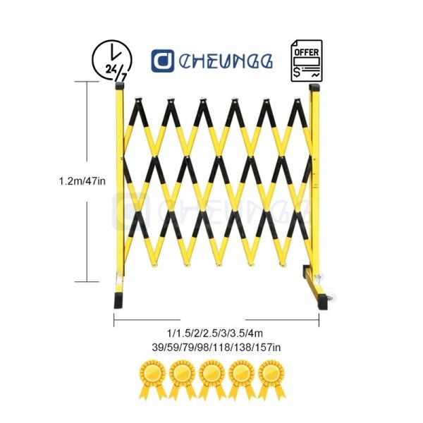 Wholesale Price-Retractable Traffic Barricade, Construction Retractable Guardrail, Expandable Metal Barricade